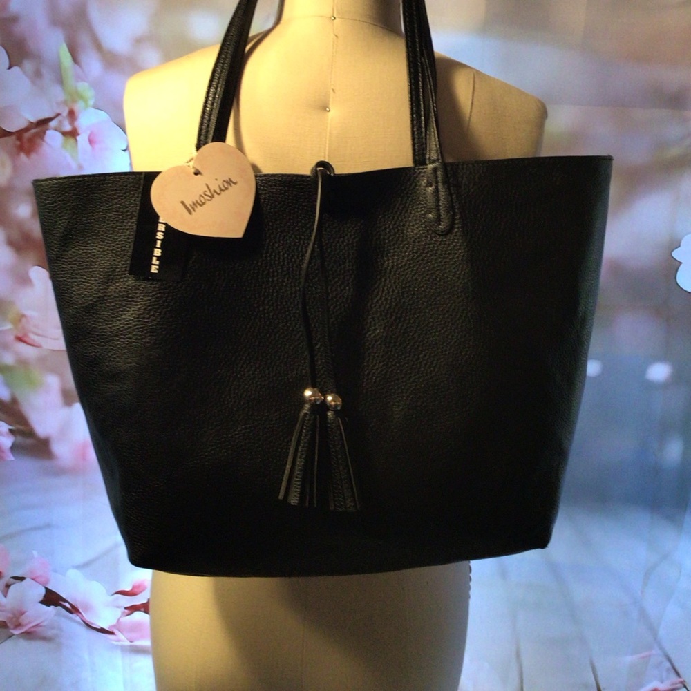 Imoshion reversible Leopard and Black Print Tote Bag